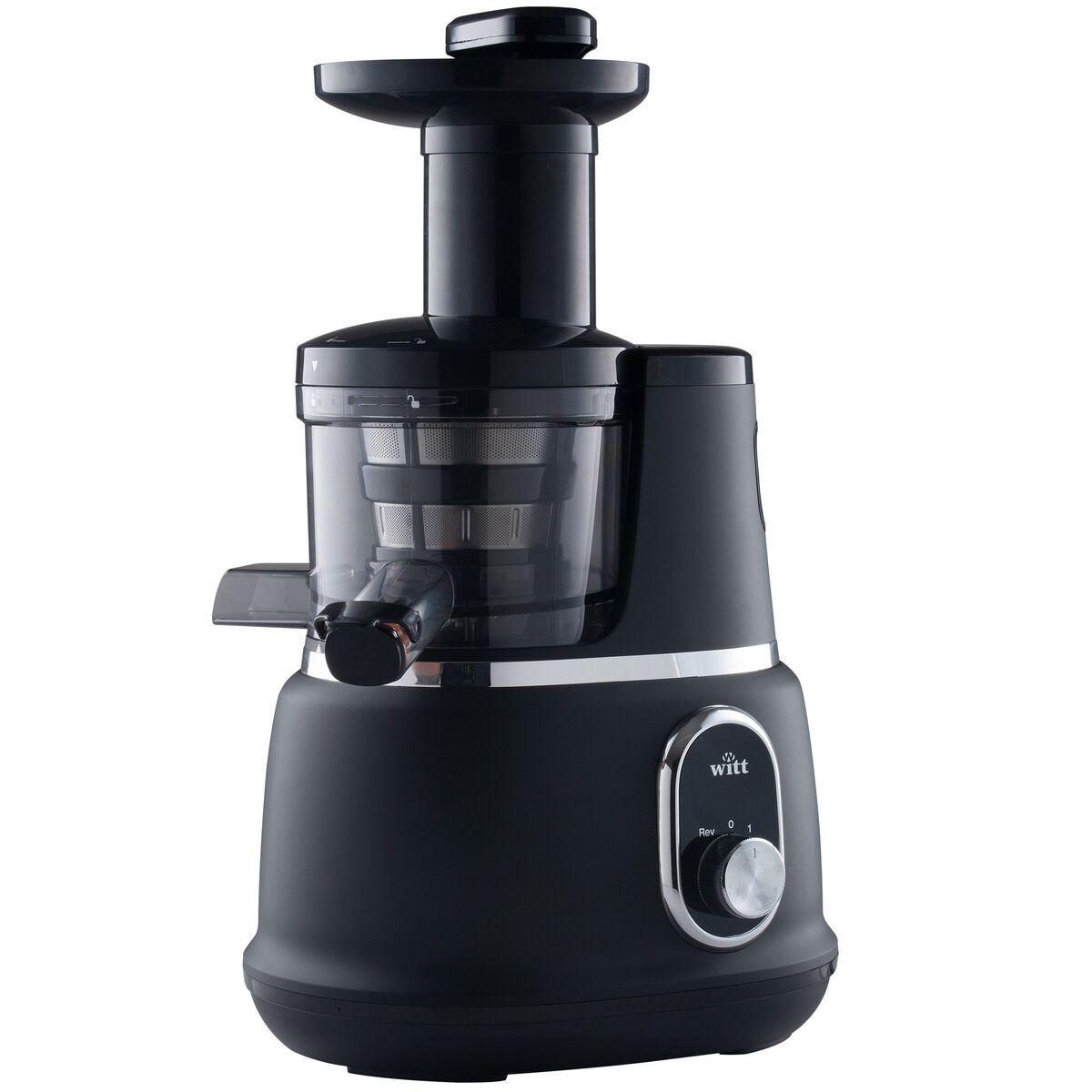 Witt Premium Slow Juicer i svart med digitalt kontrollpanel og finsil